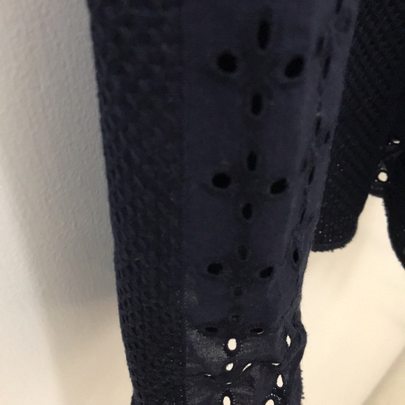 JCrew size 6 Navy eyelet dress. - Picture 3 of 8